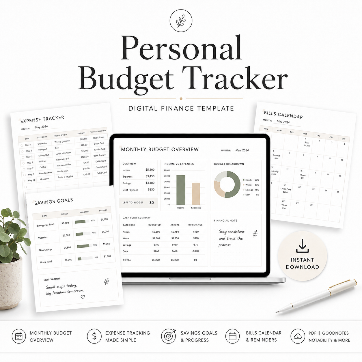 A neutral digital planning composition